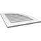 Ekena Millwork Quarter Round Top Right Surface Mount PVC Gable Vent w/ 3-1/2"W x 1"P Standard Frame, 24"W x 30"H GVPQR24X3001SN - alternate 2